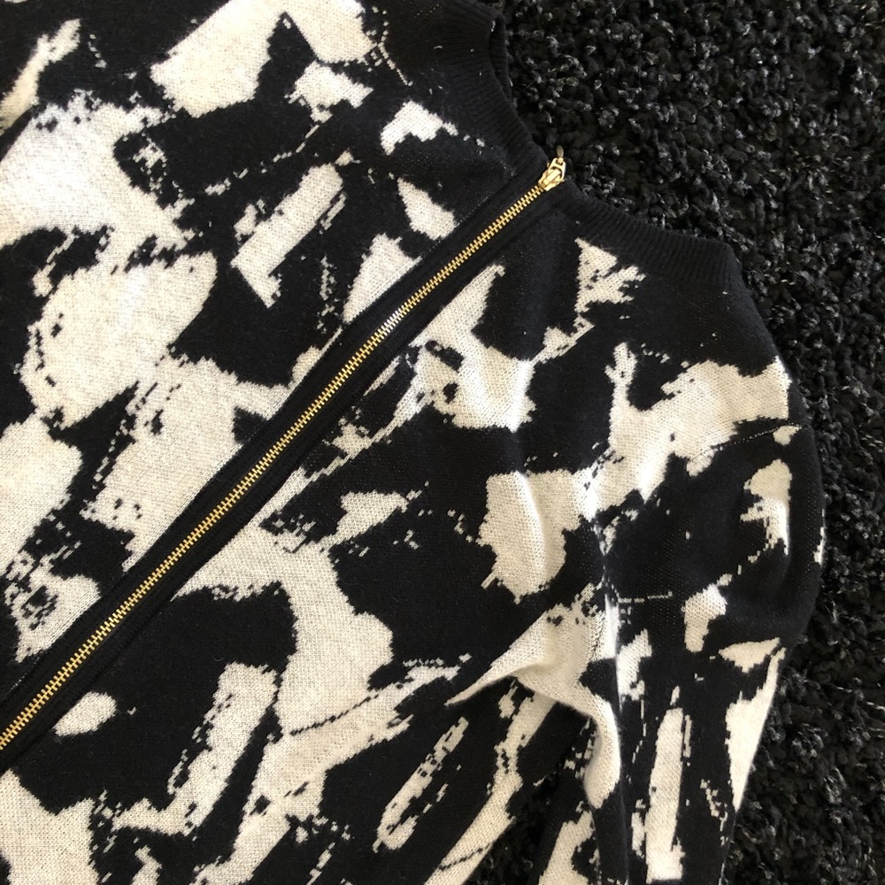 Gold Back Zip Sweater